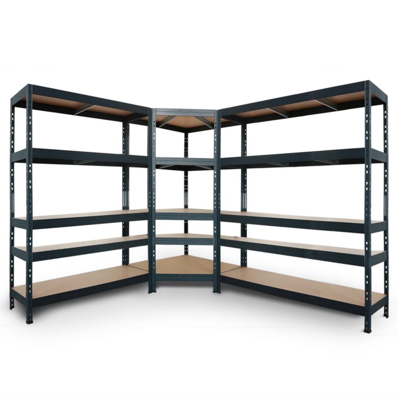 System regałowy AR Shelving Rivet z regałem narożnym, regałami do dużych obciążeńantracytowoszare, 5, 180x120x45 cm 250 kg 3 szt
