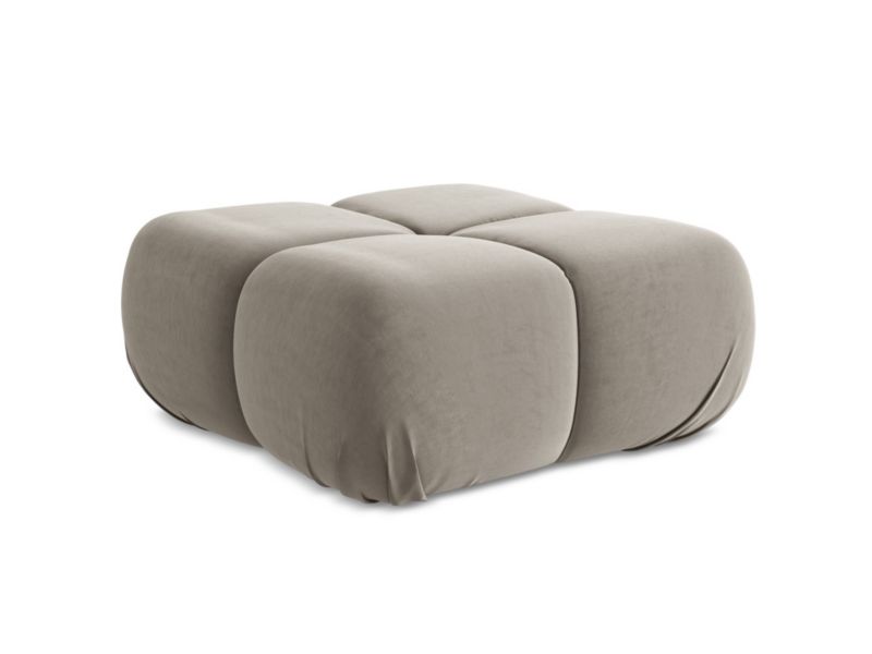 Pufa LaMiaSofa SANREMO z tkaniny welwetowej 95x95 cm kreci 1 szt.