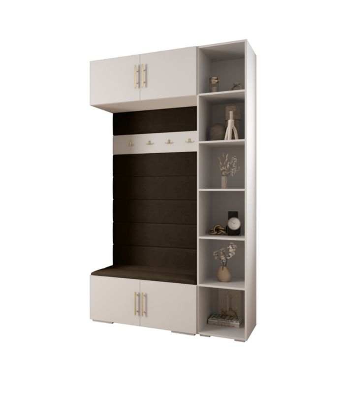 Garderoba do przedpokoju Abiks INOVA 3 Z20 biały+złoty+manila04 1 szt.