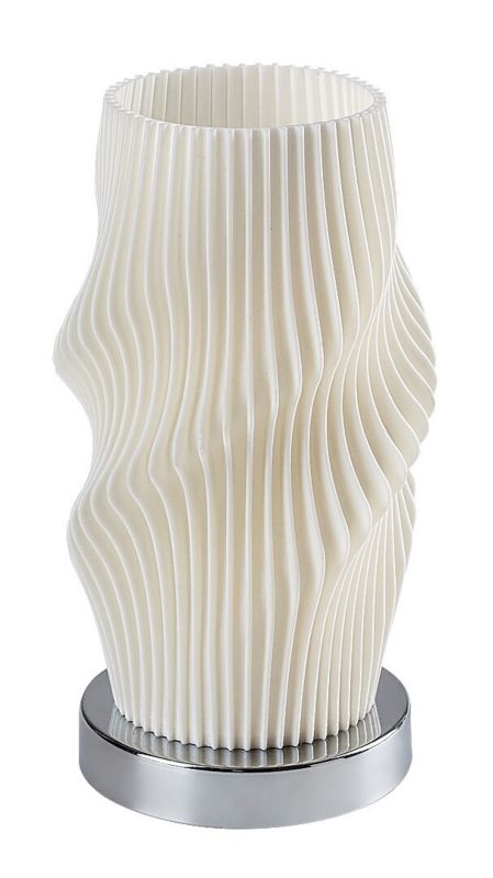 Lampka stołowa Rabalux Tiana biała chromowana 1 x E14 x 25W IP20 wym: 21 x 11 x 11 cm tworzywo sztuczne - 1 szt.