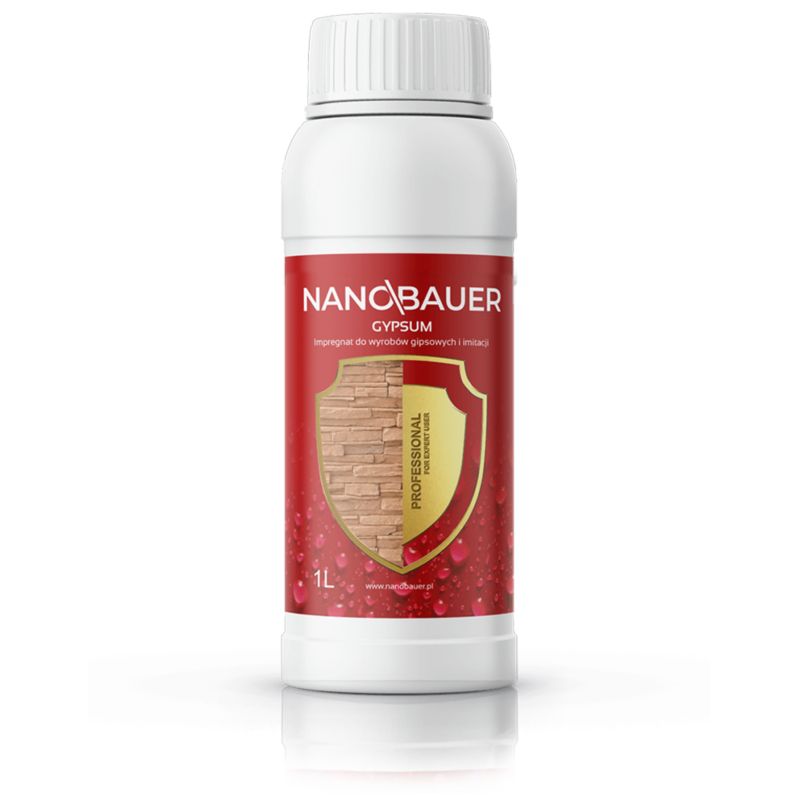 Impregnat ochrona wyrobów gipsowych i imitacji NANOBAUER 1L 1szt
