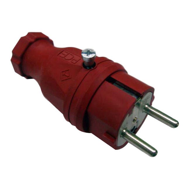 Wtyczka PCE Taurus guma czerwona