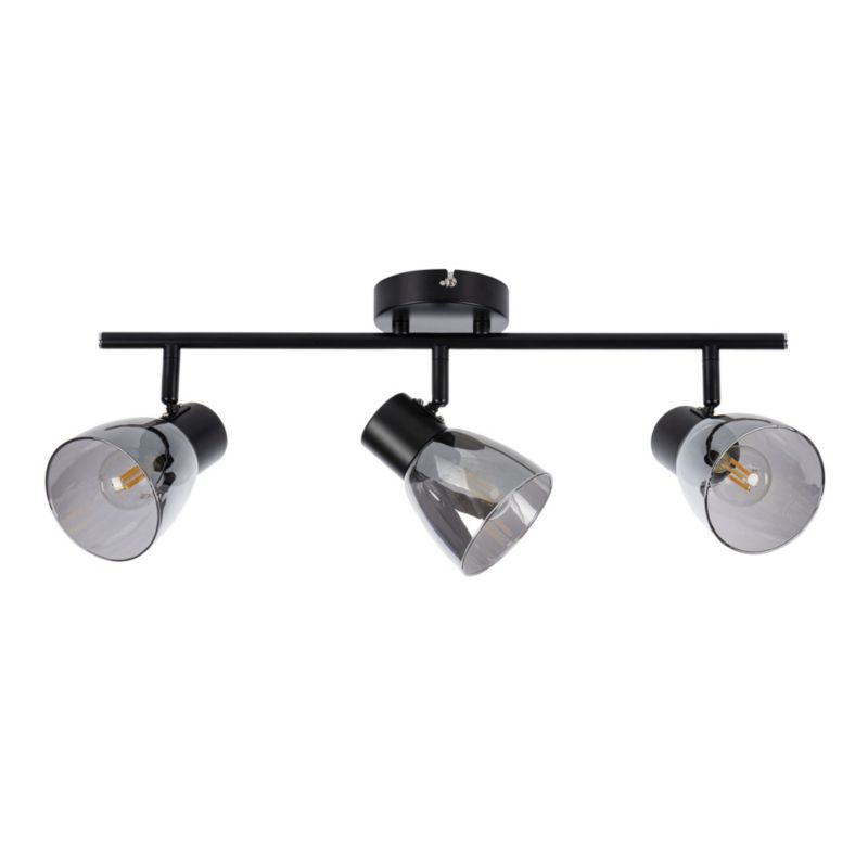 Lampa sufitowa LightLogic LL UDON EL-3I E14 66201 3x klosz szkło dymione spot reg 1 szt.