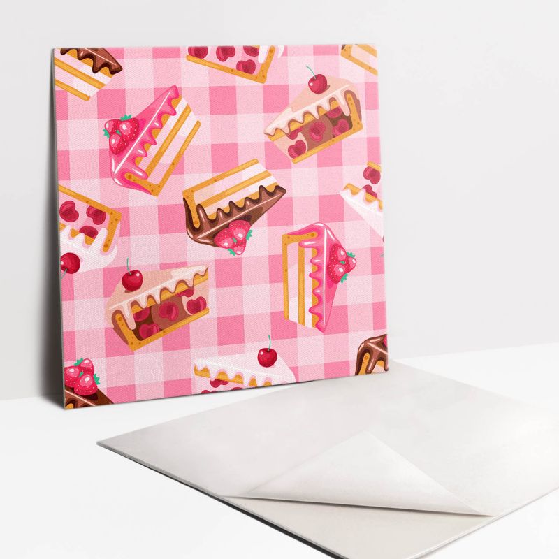 Kafelki samoprzylepne Tulup 30x30 cm Deser i ciasta 9 szt.