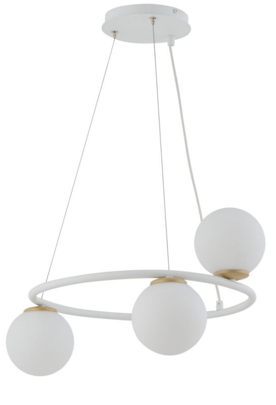 Lampa wisząca Sigma Lighting Gama Koło 7726 biało-złota dekoracyjna 3xG9 x 12W 1 szt.