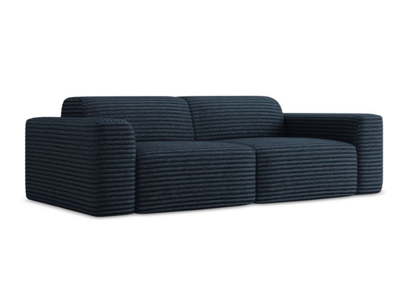 Modułowa sofa 2-osobowa LaMiaSofa BOVA z tkaniny sztruksowej 208x104 cm królewski niebieski 1 szt.