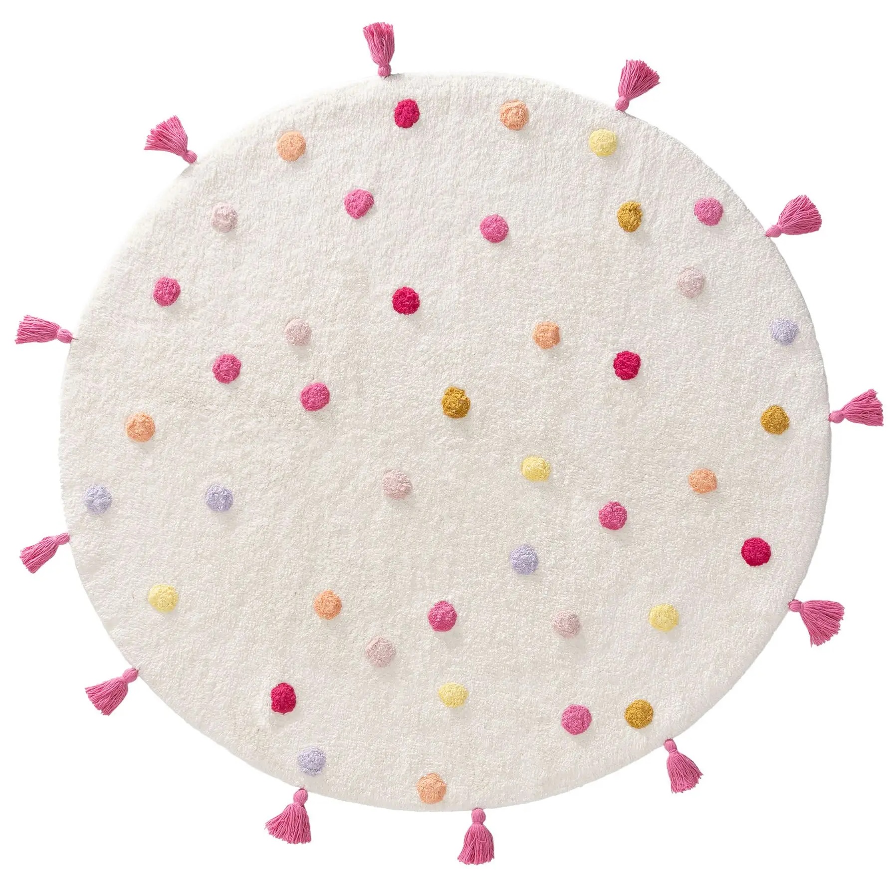 Dywan dziecięcy nadający się do prania Fiete wielobarwno-różowy BEN - 120cm