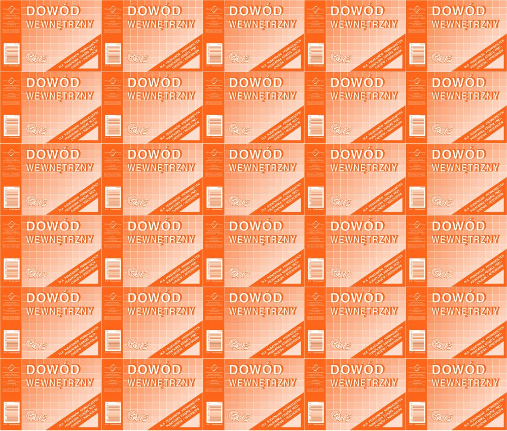 50x Druk akcydensowy Dowód wewnętrzny (dla podatników prowadzących księgę przychodów i rozchodów) MiP K-13, A6, offsetowy, 50k