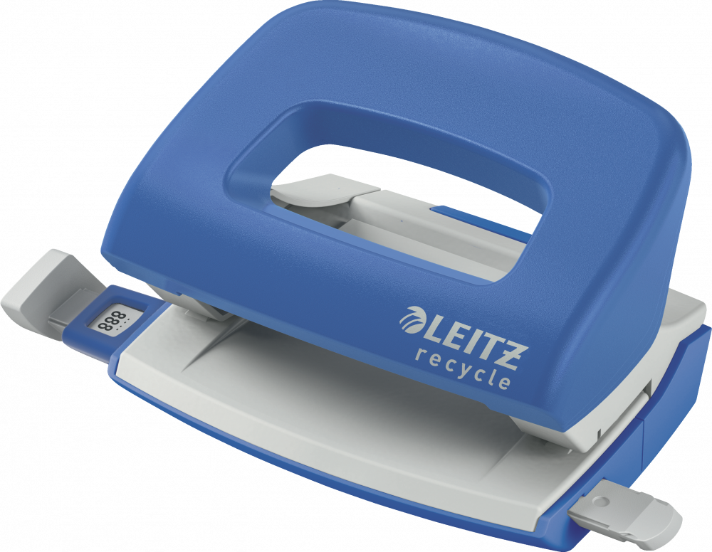 Dziurkacz mini Leitz NeXXt Recycle, do 10 kartek, niebieski