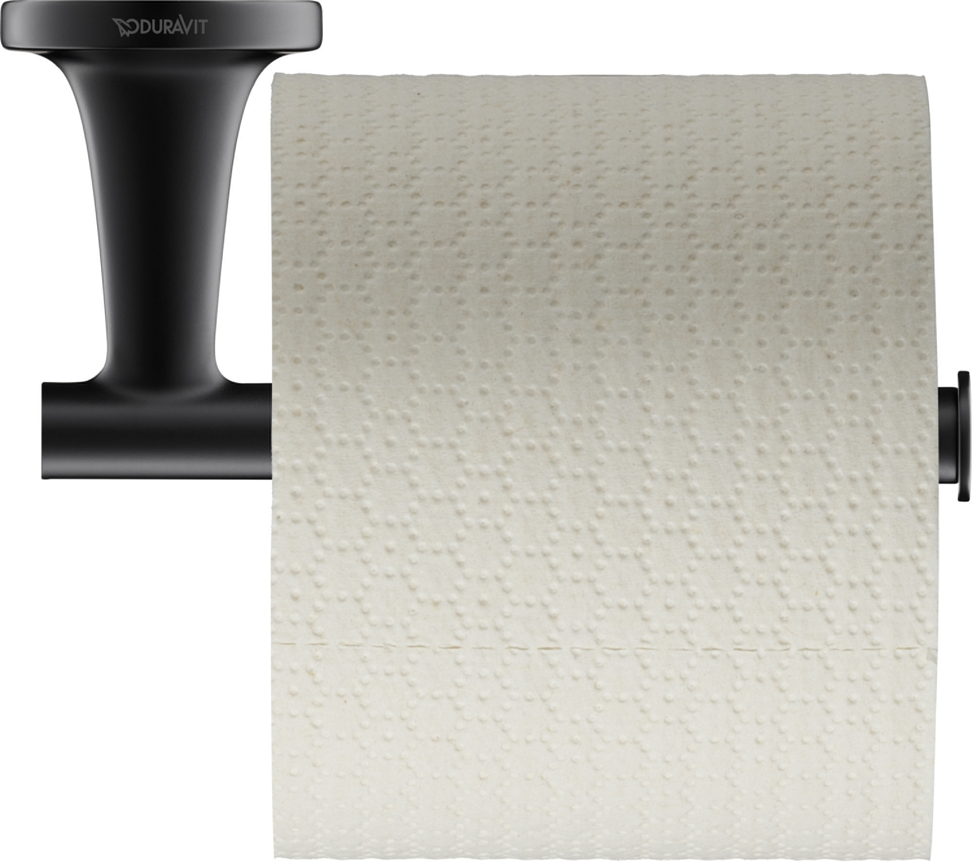 Duravit Starck T uchwyt na papier toaletowy czarny mat 0099374600