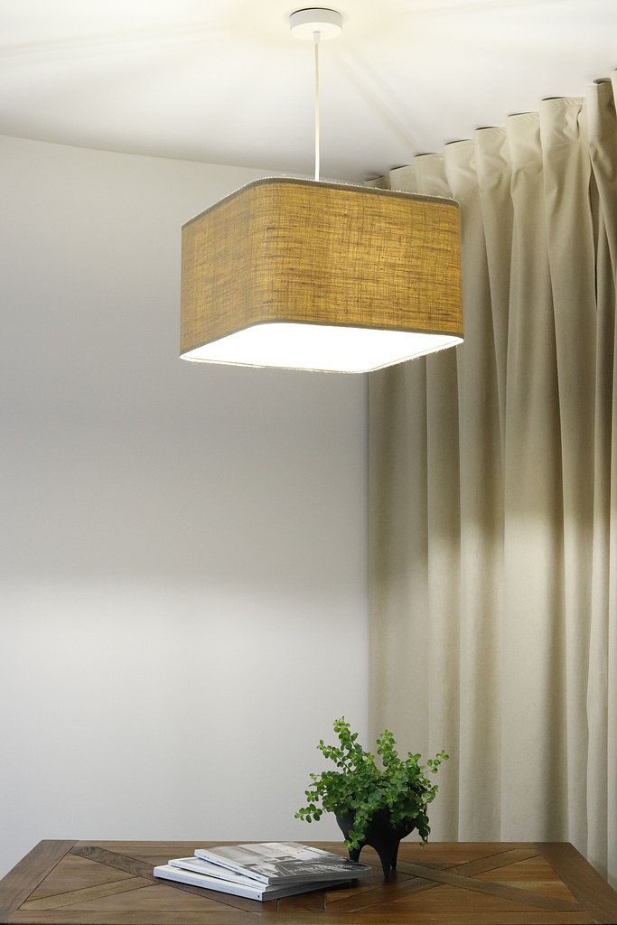 BPS Koncept Kwadro len light lampa wisząca 1x60 W beżowa KW-012-40W20