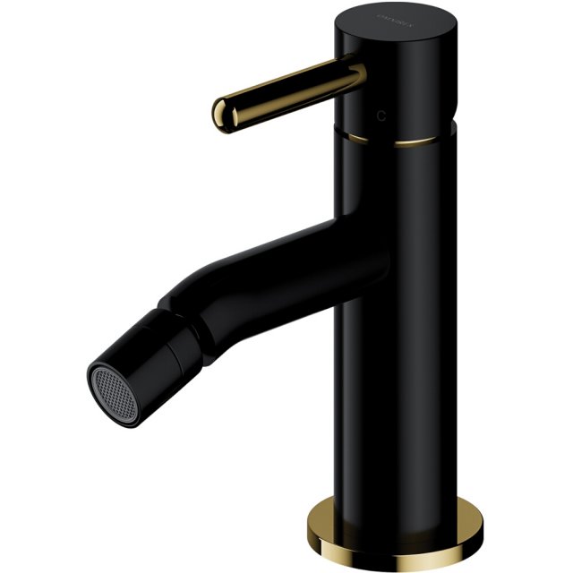 OMNIRES Bateria bidetowa Y stojąca czarno-złota Y1220BLGL