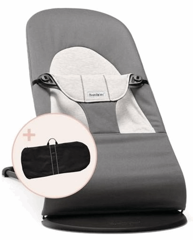 Babybjorn Leżaczek Balance Soft Cotton/Jersey Szary Szary + pokrowiec na leżaczek