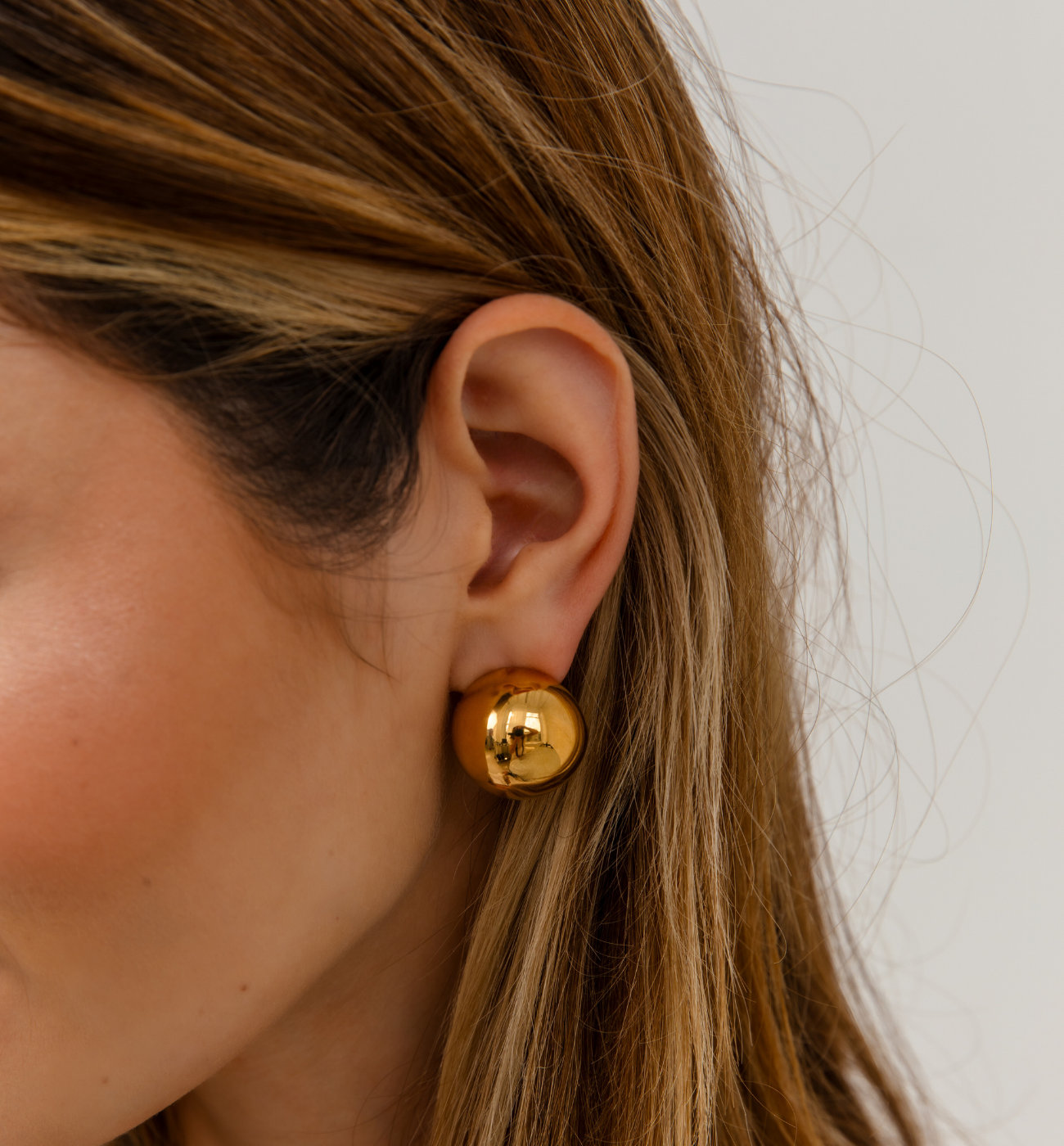 Kolczyki kulki złote - By Dziubeka