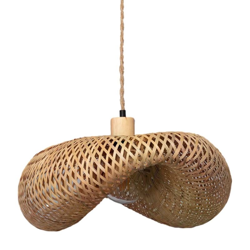 Lampa sufitowa wisząca Abruzzo Ponti 3244 brązowa boho 1xE27 x 20W 1 szt.