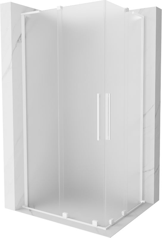 Kabina prysznicowa Mexen Velar L Duo rozsuwana 90 x 80 cm szron biała 1 szt.