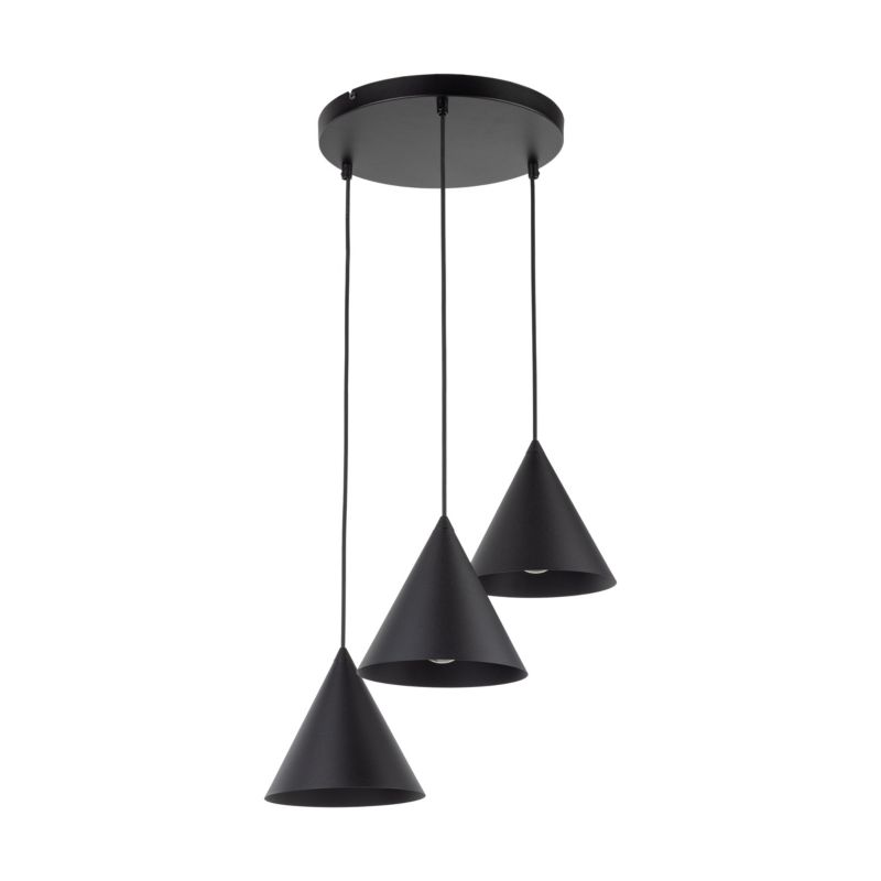 Lampa wisząca TK-Lighting Cono Black 3 Koło S - 1szt.