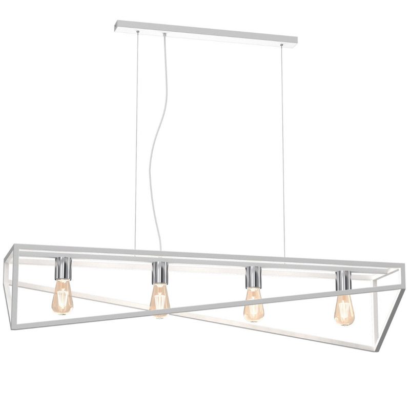 Lampa wisząca Luminex Gote 2251 biały mat-chromowana industrialna 4xE27 x 15W 1 szt.