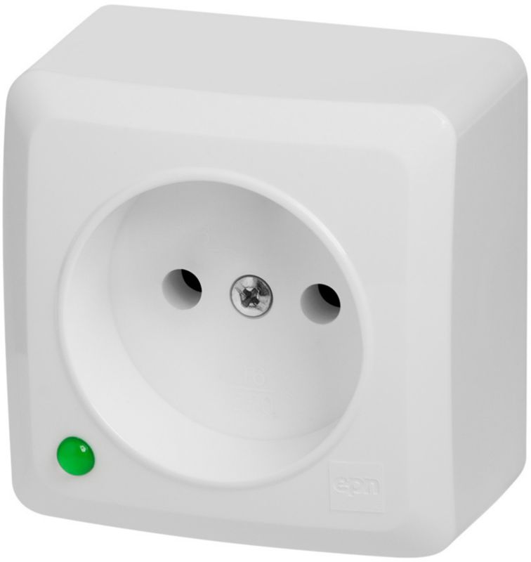 Gniazdo pojedyncze Elektro-Plast Berg natynkowe białe