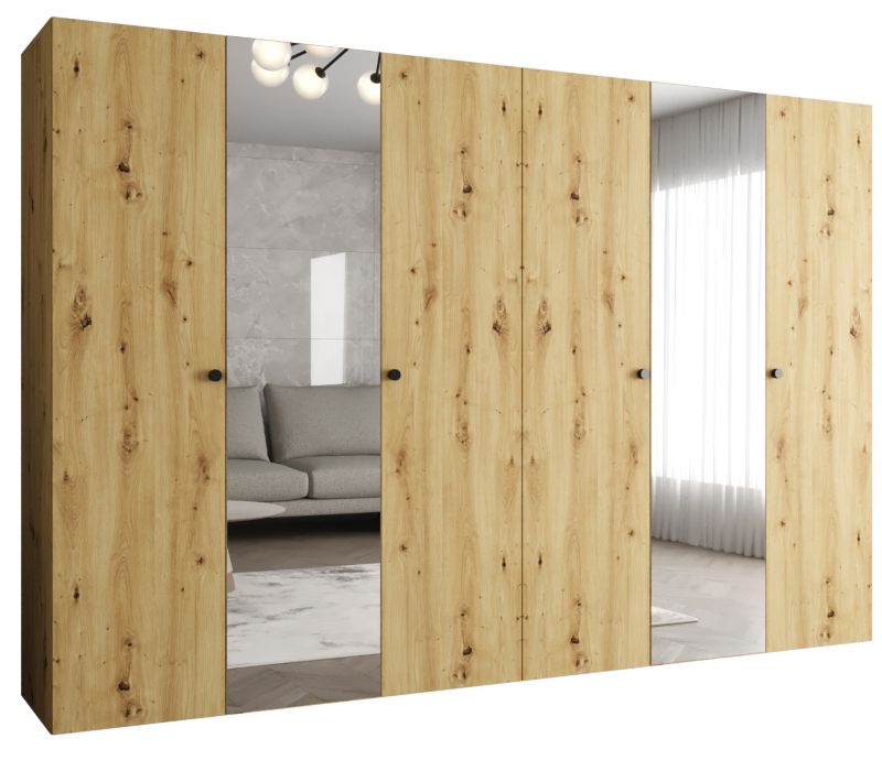 Szafa uchylna Abiks PARMA 2 300 wys. 202 cm Artisan + u. Czarny 1 szt