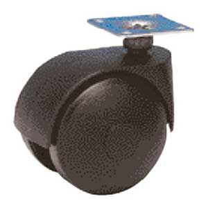 Kółko meblowe Guitel Hervieu śr. 40 mm / 25 kg płyta obrotowa czarny