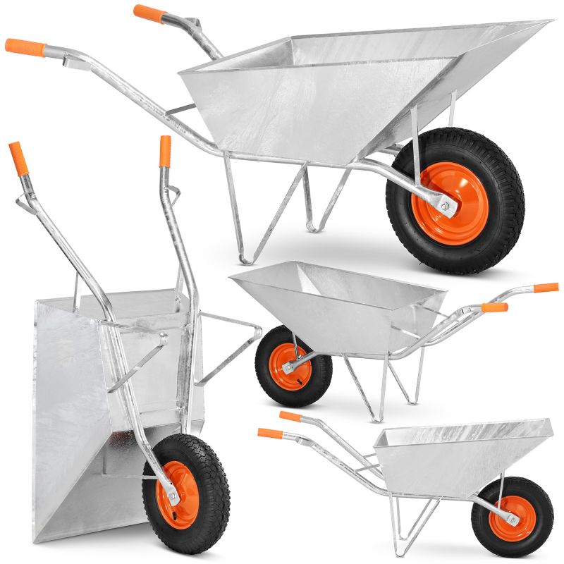 Taczka ogrodowa budowlana spawana stalowa ocynkowana HIGHER 120L 210kg 1 szt.