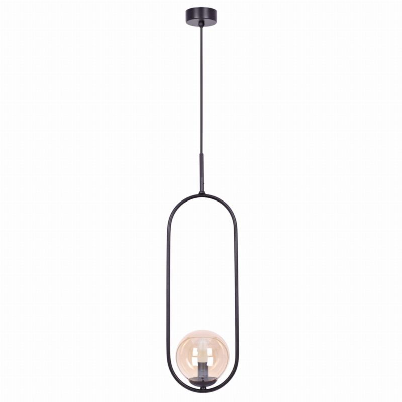 Lampa sufitowa Kaja Venta czarno-bursztynowy wym: 100 x 18,5 x 14 cm 1xE14 x 40W 1 szt.