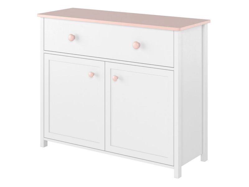 Komoda MIRJAN 24 Luna LN-05 biały / róż 1 szt.