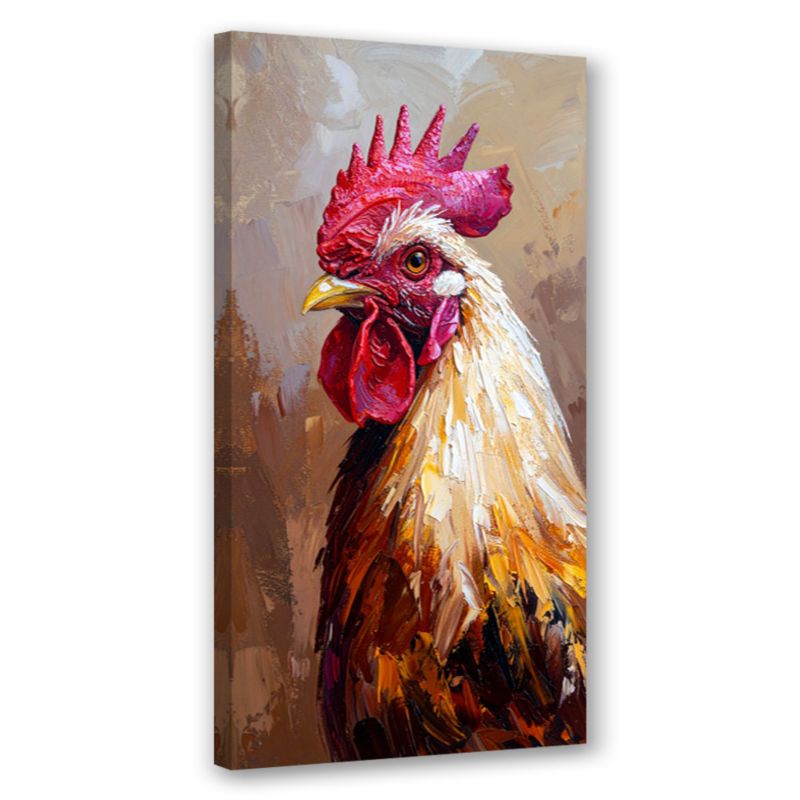 Obraz na płótnie nowoczesny do kuchni jadalni Feeby Kogut Ptak Zwierzę 60x120cm 1szt