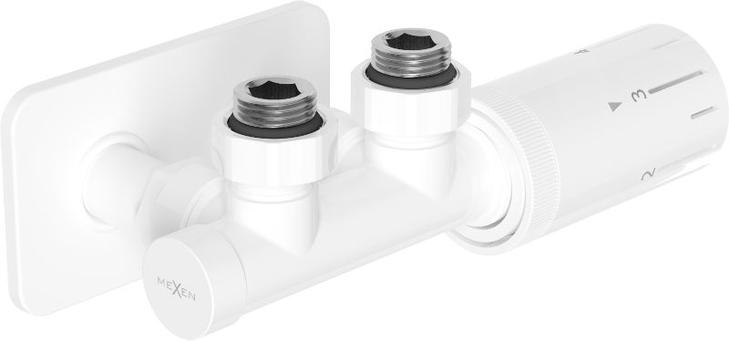 Zestaw termostatyczny kątowy Mexen G05 biały 1 szt.