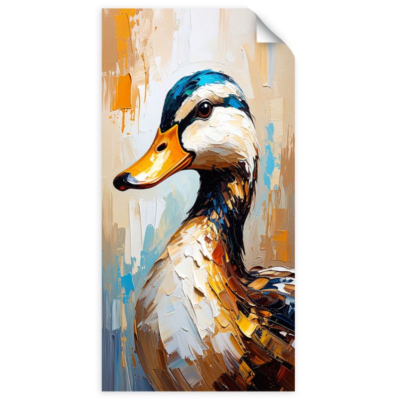 Naklejka samoprzylepna Feeby Kolorowa Kaczka efekt farby olejnej 80x160cm 1szt