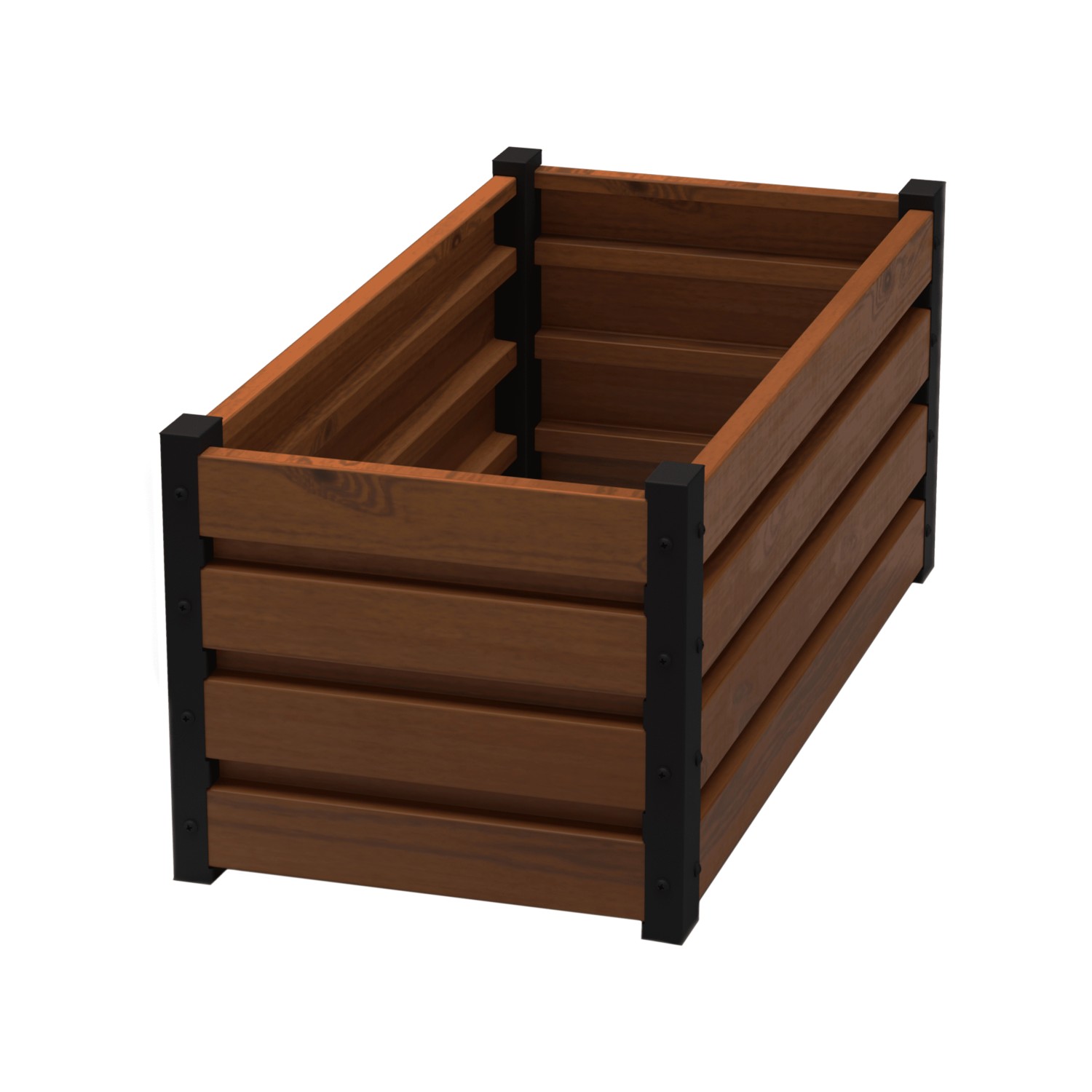 Rabata Warzywna 4-poziomy brąz 100x50x40 cm