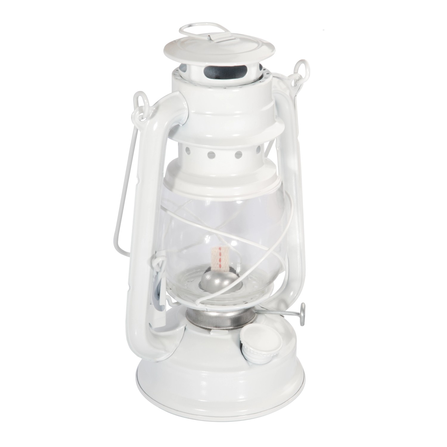 Lampa naftowa biała wys. 24 cm