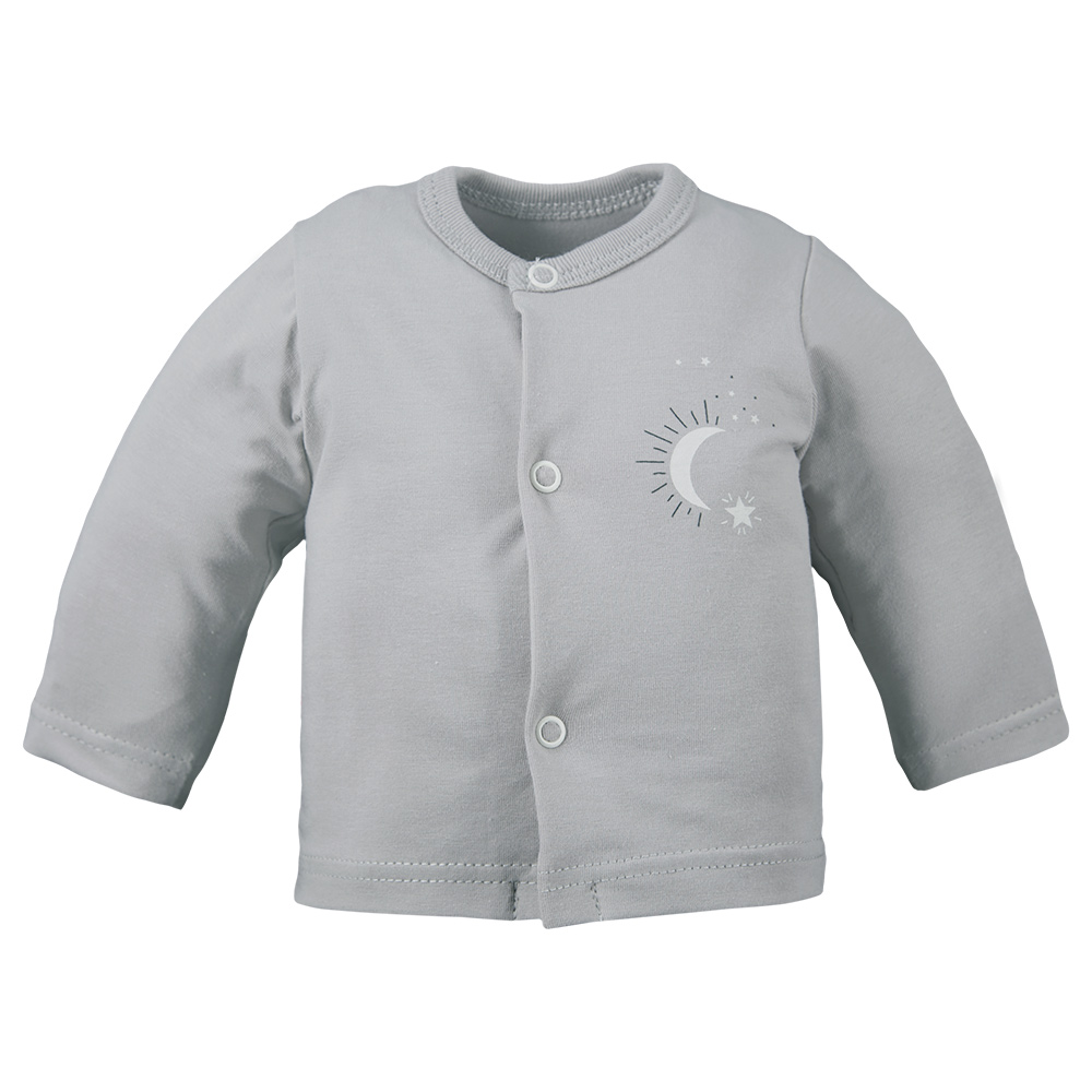 Kaftan dziecięcy z motywem gwiazdek szary EV