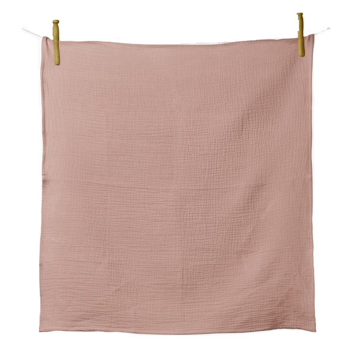 Otulacz muślinowy kreszowany Ciemny Beż AL