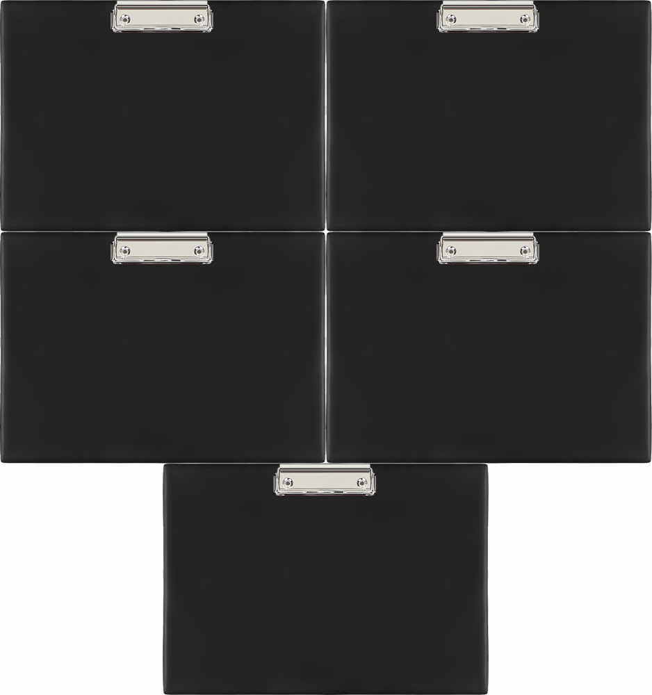 5x Clipboard D. Rect, A4, poziomy, czarny