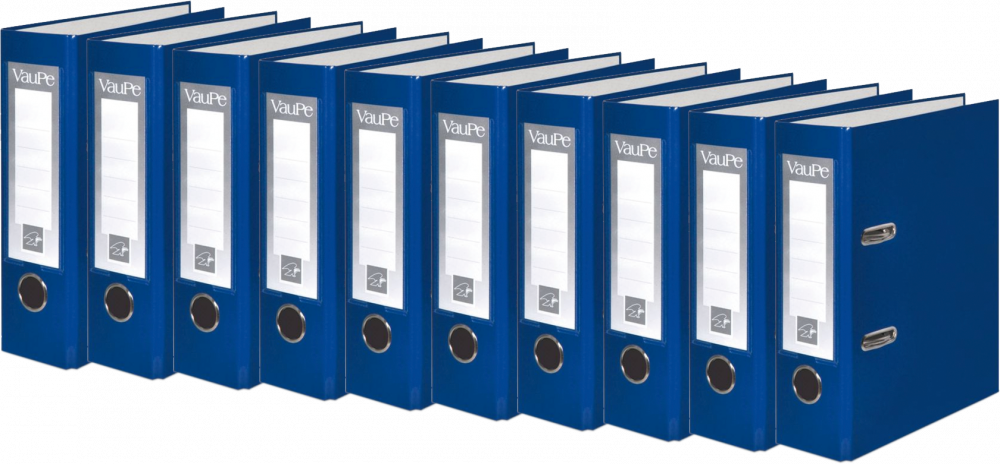 10x Segregator A5 VauPe FCK, 75mm, do 500 kartek, niebieski