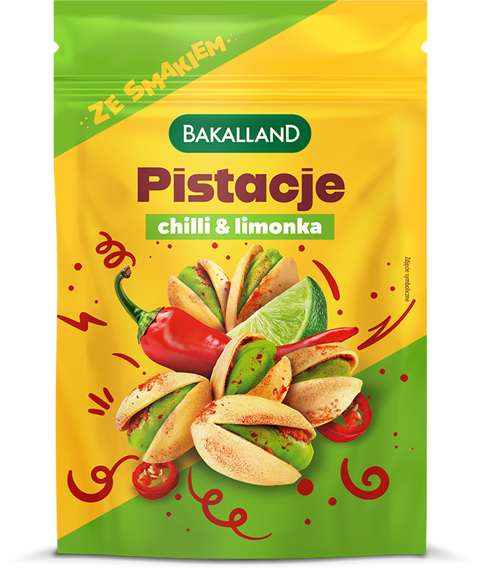 Pistacje prażone Bakalland, chili i limonka, 70g