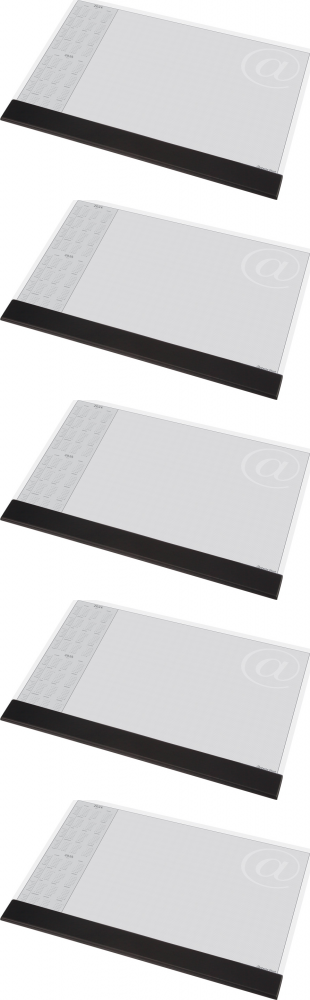 5x Podkład na biurko Panta Plast, z kalendarzem 2025/2026 i listwą, 470x330mm