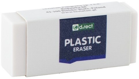 Gumka ołówkowa D.Rect, 48x19x12mm, biały