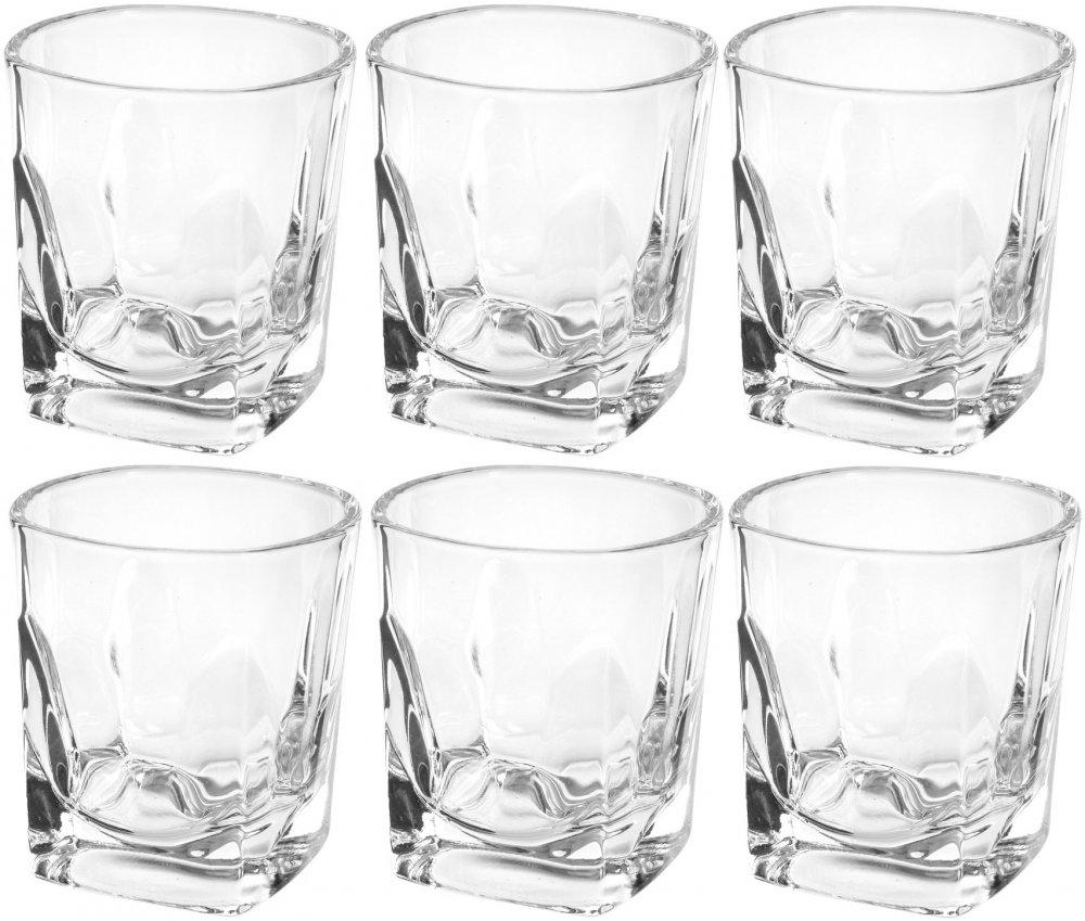 Szklanki do whisky Altom Design Stephanie Optic, 280ml, szkło, komplet 6 sztuk, przezroczysty