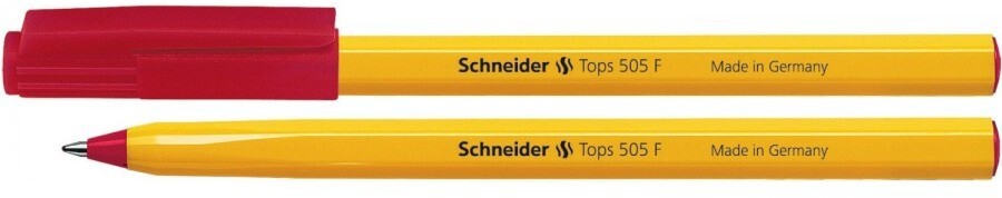 Długopis Schneider TOPS 505, F, czerwony 50sztuk