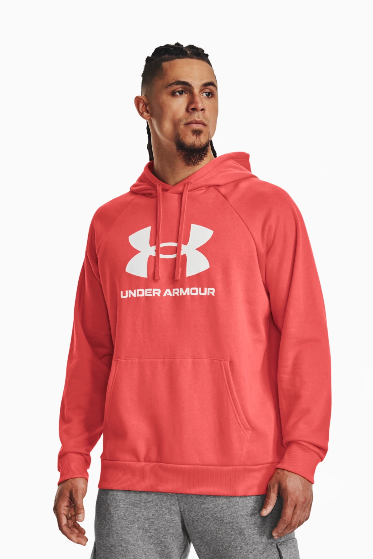 Bluza z kapturem Under Armour Rival Fleece Logo - Pomarańczowy