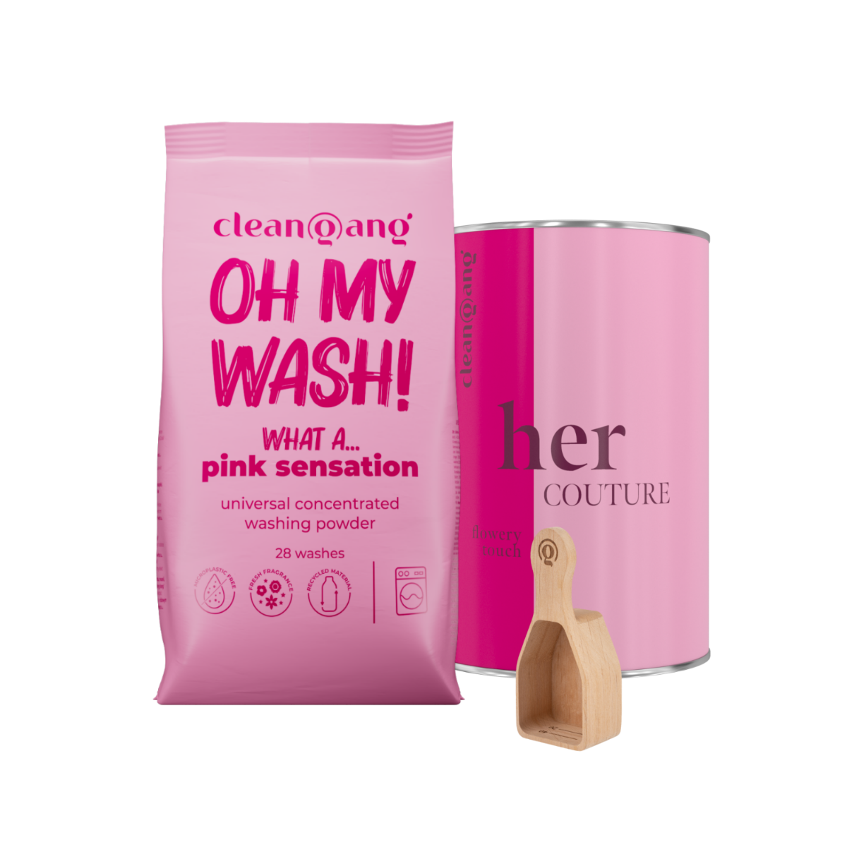 proszek do prania Her Couture z pojemnikiem i drewnianą miarką