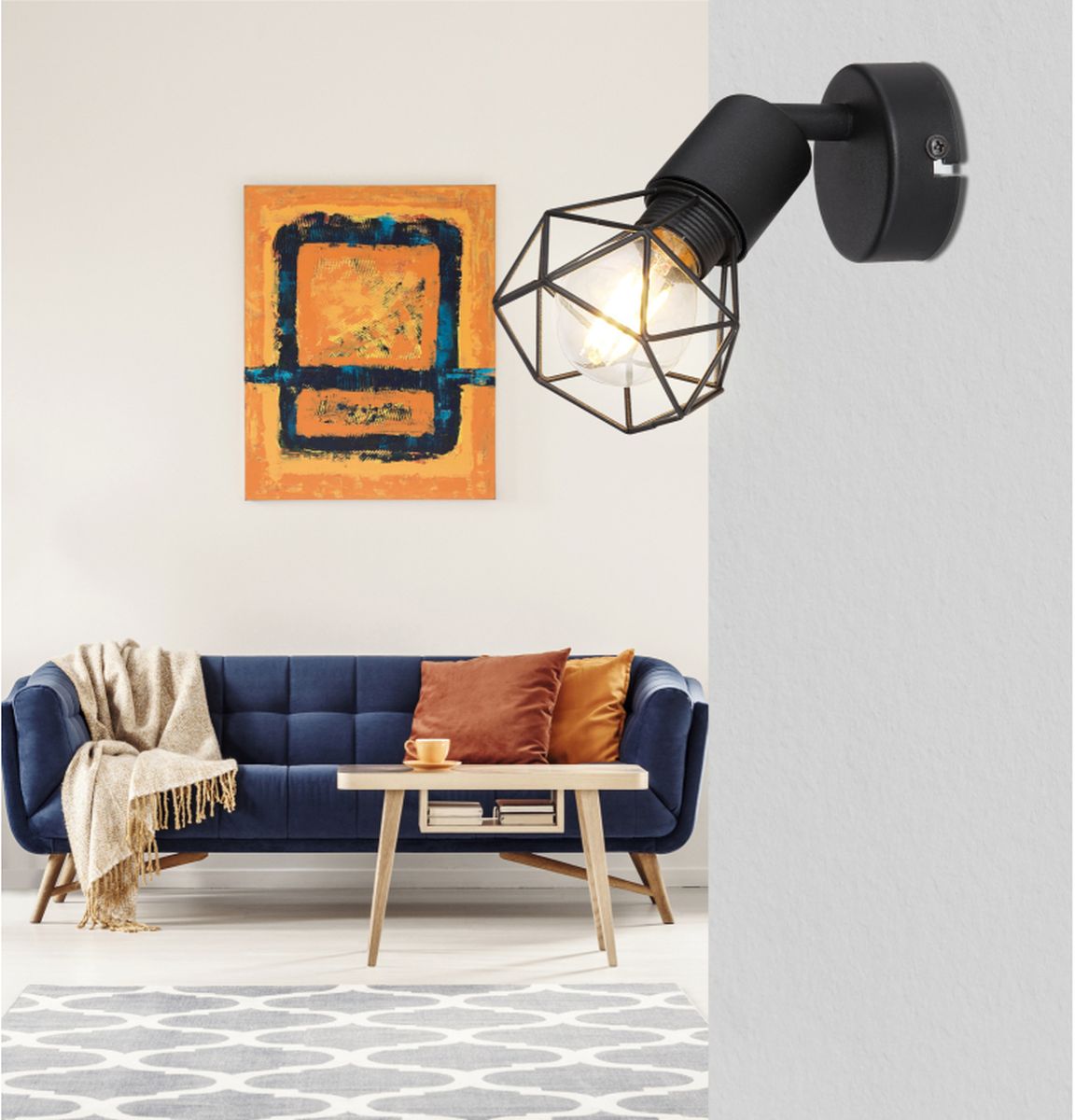 Globo Lighting Xara I kinkiet 1x40W czarna 54802S-1