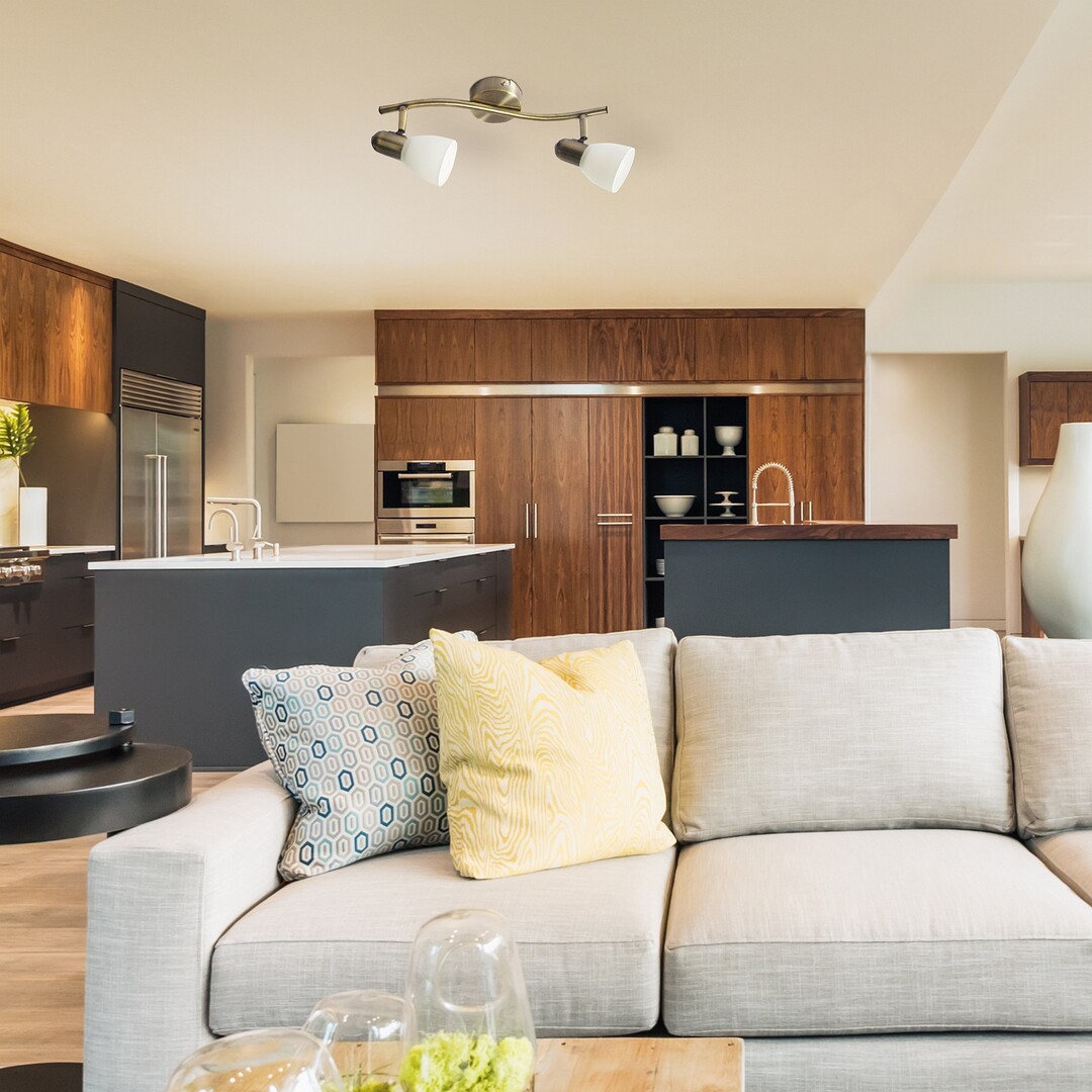 Rabalux Soma lampa podsufitowa 2x40W brązowy/biały 6307