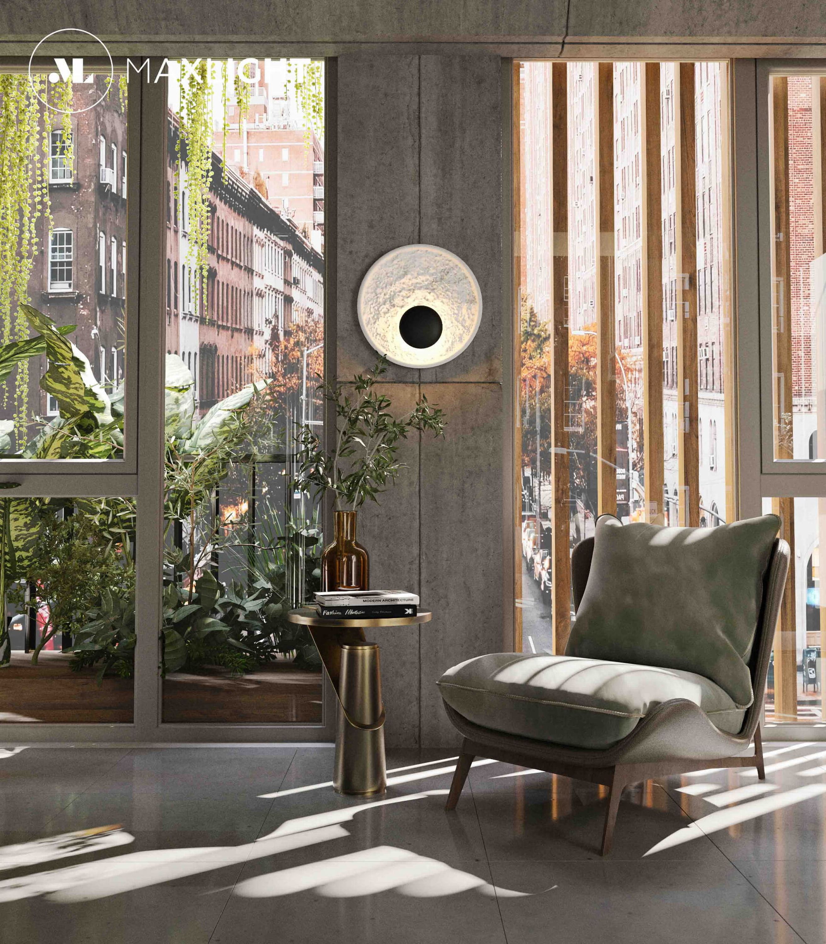 MaxLight Oyaka kinkiet 1x5W LED biały/czarny W0325 - Wysyłka w 24h