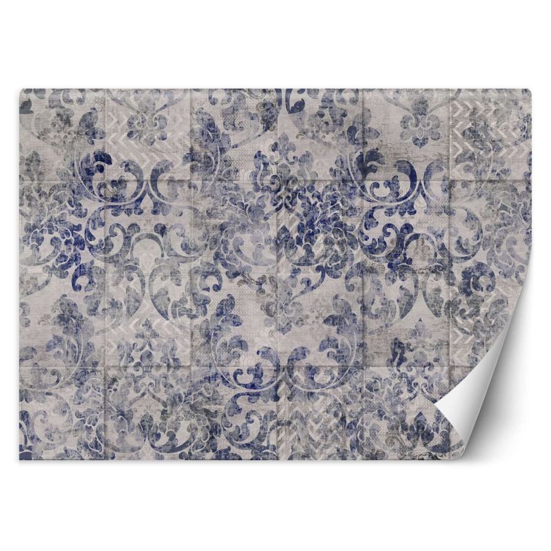 Fototapeta Feeby Kafelki portugalskie w tle niebieski ornament 254x184 1 szt