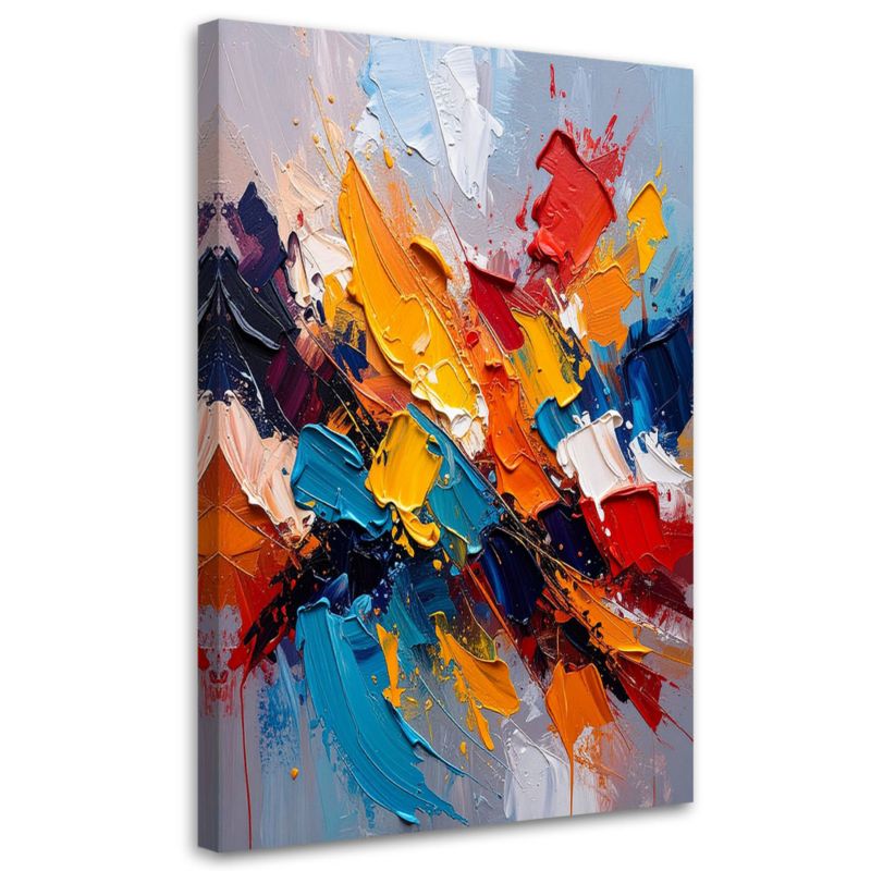 Obraz do salonu Feeby Eksplozja kolorów Abstrakcja efekt farby 80x120cm 1szt