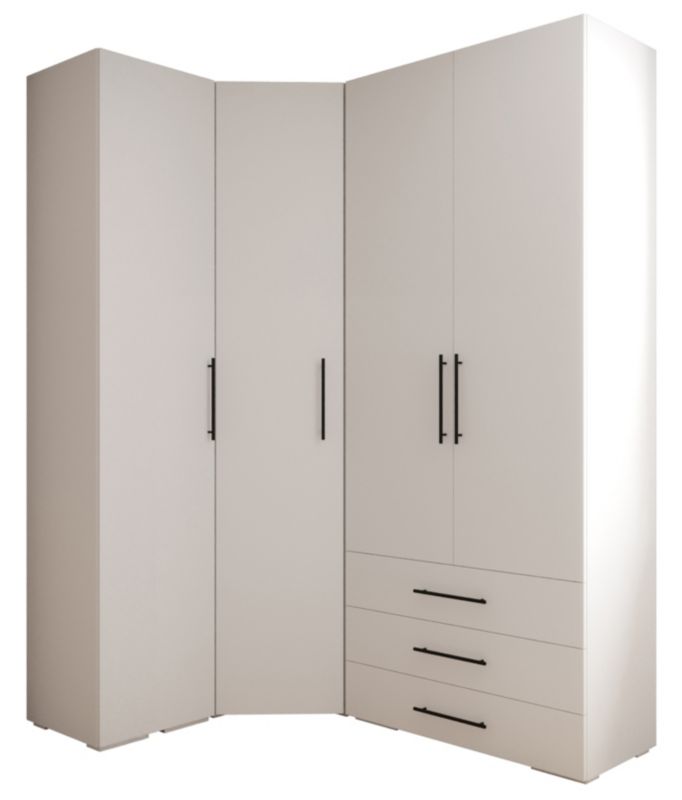 Garderoba wysoka do przedpokoju Abiks INOVA 3 Z6 biały+czarny 1 szt.